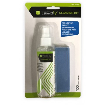 Kit di Pulizia per Monitor LCD 100ml con Panno Microfibra