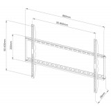 Staffa a Muro Fissa Slim TV LED LCD 42-80''