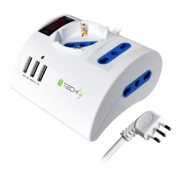 Multipresa da Tavolo 3 Posti con Porte USB