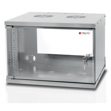 Armadio Rack 19'' a Muro 9U prof. 450 Grigio Assemblato