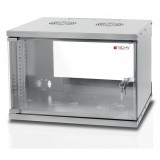 Armadio Rack 19'' a Muro 9U prof. 450 Grigio Assemblato