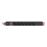 Multipresa 6 Posti da Rack 19'' Spina Italiana con Interruttore 1 U