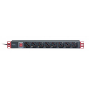 Multipresa 8 Posti da Rack 19'' Spina Italiana con Interruttore 1U Cavo 3m