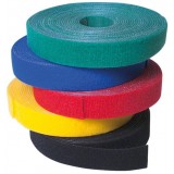Rotolo di Velcro Gestione cavi Lunghezza 10m Larghezza 20mm Nero