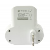 Adattatore Presa bipasso/Schuko 2 USB 1A con porta telefono