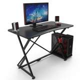 Scrivania Gaming per PC con Bordo Ergonomico Nero