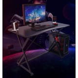 Scrivania Gaming per PC con Bordo Ergonomico Nero