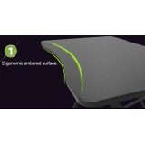 Scrivania Gaming per PC con Bordo Ergonomico Nero