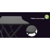 Scrivania Gaming per PC con Bordo Ergonomico Nero