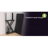 Scrivania Gaming per PC con Bordo Ergonomico Nero