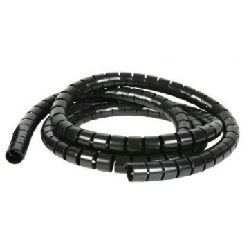 Guaina Raccoglicavi Diametro 25mm a Spirale 20m Nero