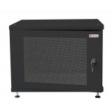Armadio Rack 19'' ideale per Accumulatori Fotovoltaico 8U P600mm Nero