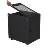 Armadio Rack 19'' ideale per Accumulatori Fotovoltaico 8U P600mm Nero