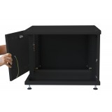 Armadio Rack 19'' ideale per Accumulatori Fotovoltaico 8U P600mm Nero