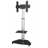 Supporto a Pavimento con Mensola Trolley TV LCD/LED/Plasma 37-70'' Silver