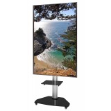 Supporto a Pavimento con Mensola Trolley TV LCD/LED/Plasma 37-70'' Silver