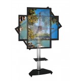 Supporto a Pavimento con Mensola Trolley TV LCD/LED/Plasma 37-70'' Silver