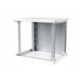 Armadio Rack 19'' a muro 10 unità sezione unica prof. 600mm Bianco