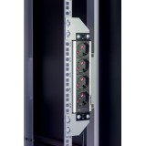 Staffe per montaggio verticale su montanti rack nero
