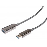Cavo USB 3.0 SuperSpeed AOC in Fibra Ottica USB A M/F 10m Nero