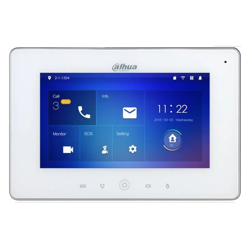 Dahua VTH5221D-W monitor Touch screen 7"  Wi-Fi bianco