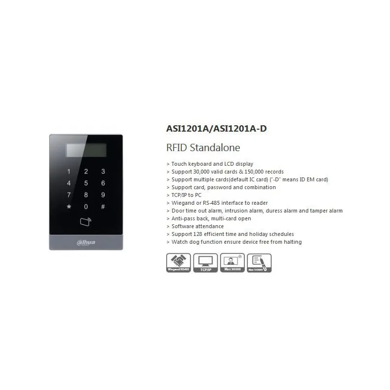 Dahua ASI1201A RFID tastiera controllo accesso standalone