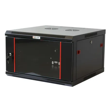 Armadio Rack 19'' a muro 9 unità due sezioni Nero