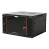 Armadio Rack 19'' a muro 9 unità due sezioni Nero
