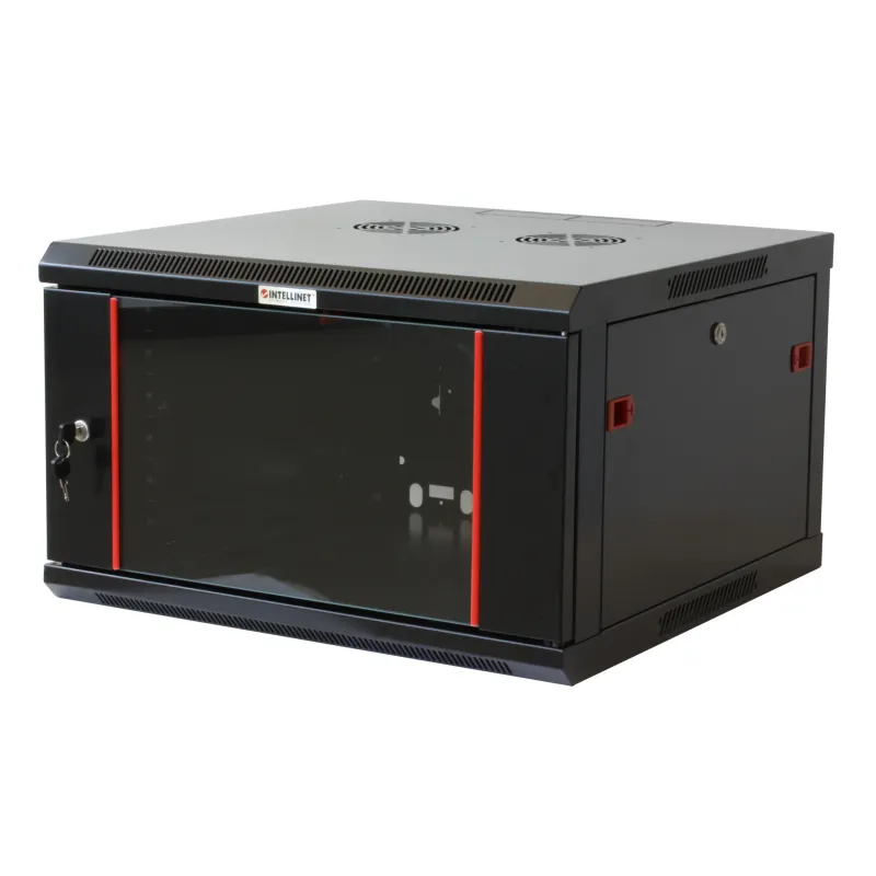 Armadio Rack 19'' a muro 9 unità due sezioni Nero