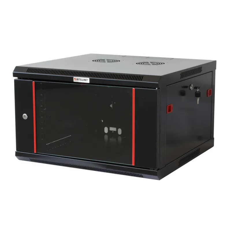 Armadio Rack 19'' a muro 9 unità due sezioni Nero