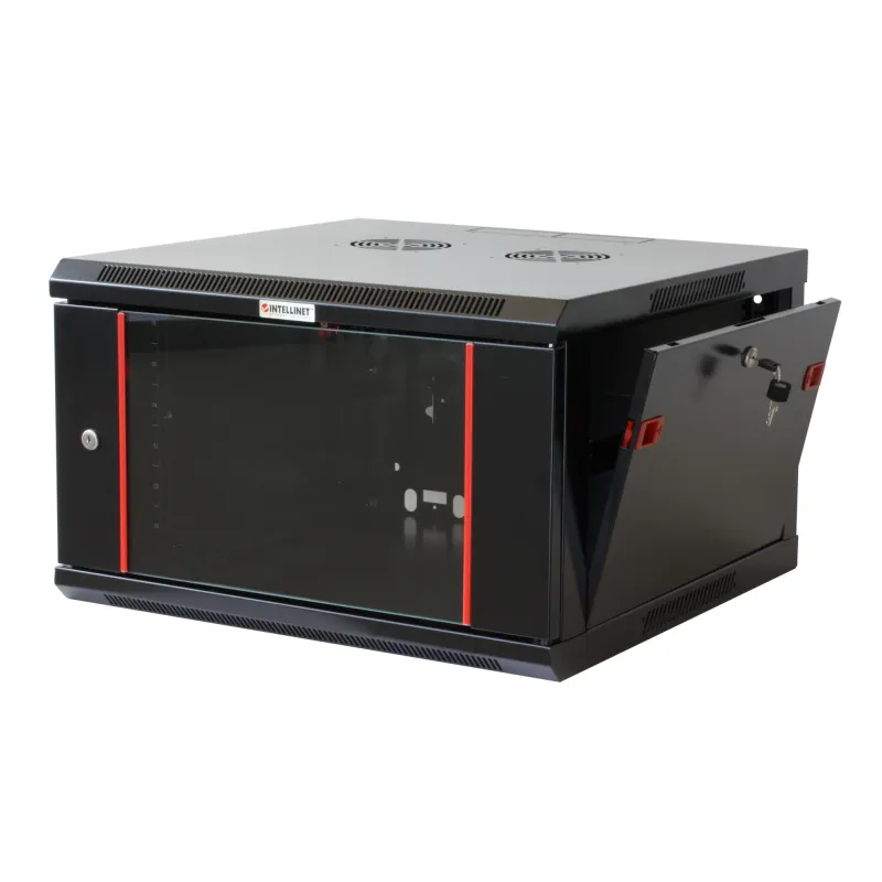 Armadio Rack 19'' a muro 9 unità due sezioni Nero