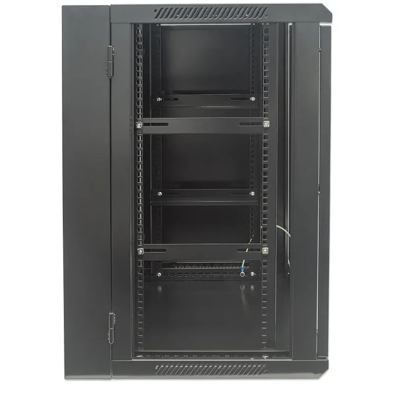 Armadio Rack 19'' a muro 9 unità due sezioni Nero