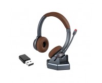 Ezlight M890 Cuffia bluetooth stereo con base e dongle bluetooth USB-A grigia