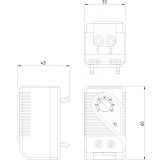 Termostato per Armadi e Rack montaggio a clip 