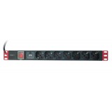 Multipresa da Rack 19'' 7 Posti con limitatore da sovratensioni 