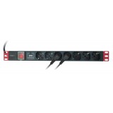 Multipresa da Rack 19'' 7 Posti con limitatore da sovratensioni 