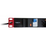 Multipresa 7 Posti da Rack 19'' con Protezione da Dispersioni Spina Italiana 1U