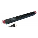 Multipresa 7 Posti da Rack 19'' con Filtro di Protezione 3 LED Spina Italiana 1U