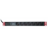 Multipresa 7 Posti da Rack 19'' con Filtro di Protezione 3 LED Spina Italiana 1U