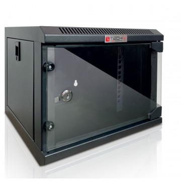 Armadio Rack 10'' a Muro 4 Unit&agrave; Pannelli Asportabili Nero