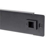  Pannello Cieco Toolless a Clip per Armadi Rack 19'' 1U Nero