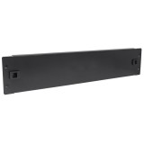 Pannello Cieco Toolless a Clip per Armadi Rack 19'' 2U Nero