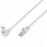 Cavo di Rete Patch Connettore Angolato 90&deg; CCA Cat. 5E UTP 2m Bianco