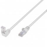 Cavo di Rete Patch Connettore Angolato 90&deg; CCA Cat. 5E UTP 3m Bianco