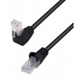Cavo di Rete Patch Connettore Angolato 90&deg; CCA Cat. 5E UTP 5m Nero