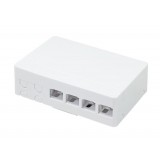 Scatola di connessione indoor FTTH per 4 fibre, 4 adattatori, IP20