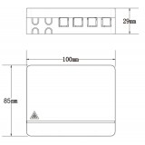 Scatola di connessione indoor FTTH per 4 fibre, 4 adattatori, IP20
