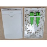 Scatola di Connessione Indoor FTTH per 2 fibre, 2 adattatori, IP20