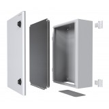Armadio Rack 19'' a muro 10U grigio IP65 porta cieca prof. 400 mm