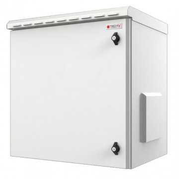 Armadio Rack 19'' a Parete 12U Grigio IP55 Porta Cieca prof. 600 mm